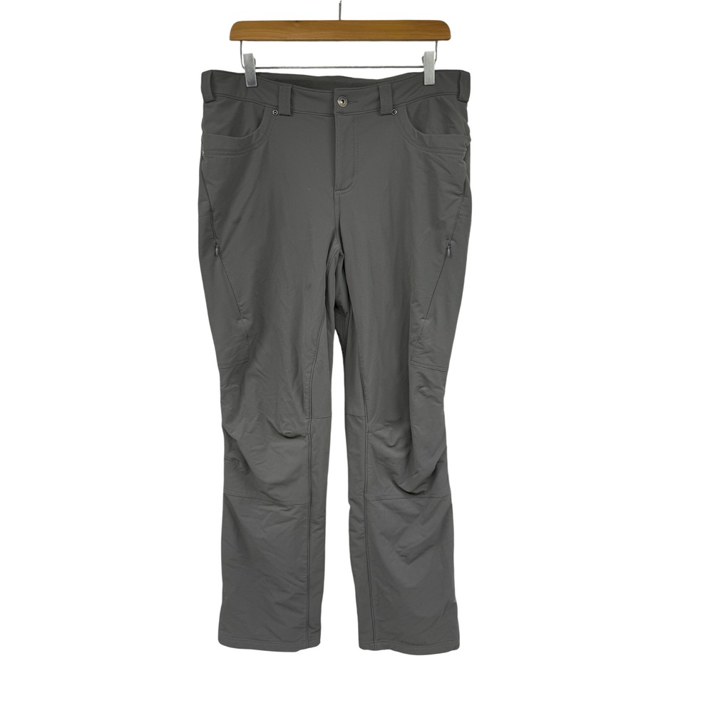 Duluth Trading Co Flexpedition Fleece Lined Pants Gray Women 12x31 Hiking Work